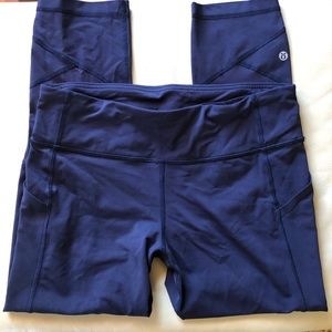 Lulu lemon pace revival crop navy